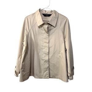 Norma Kamali NWT Career Swing Jacket Lightweight Khaki Trench 18